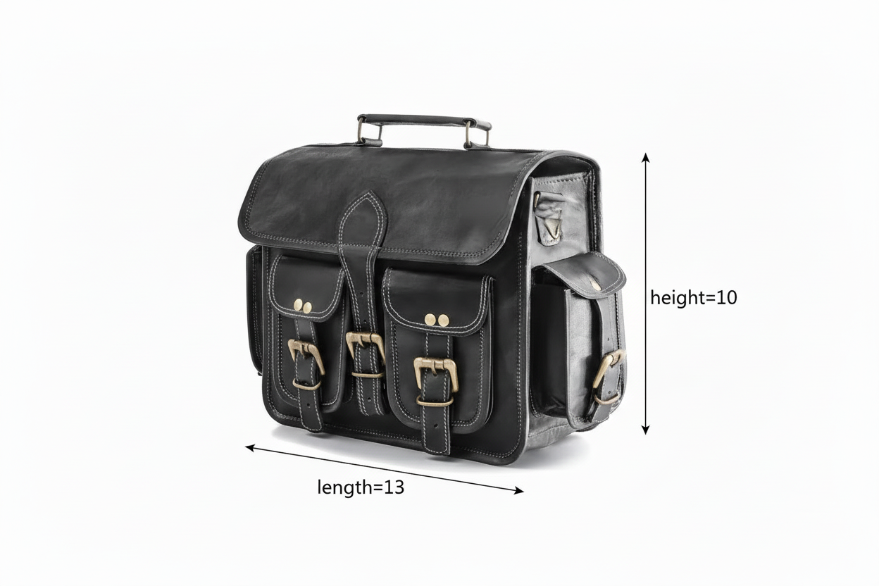 Craftshades Road Runner Black Leather Bike Bag