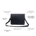 Craftshades - 10x13 Vintage Leather Crossbody for Men