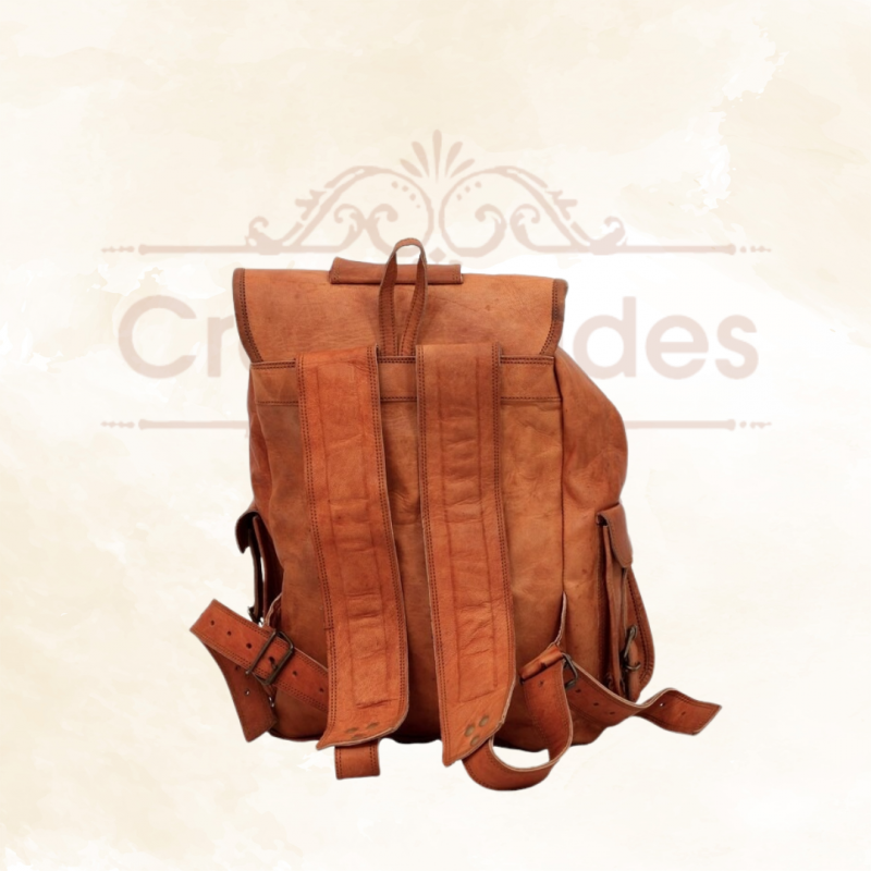 CraftShades - Handmade Leather Backpack (13x18 Inch)