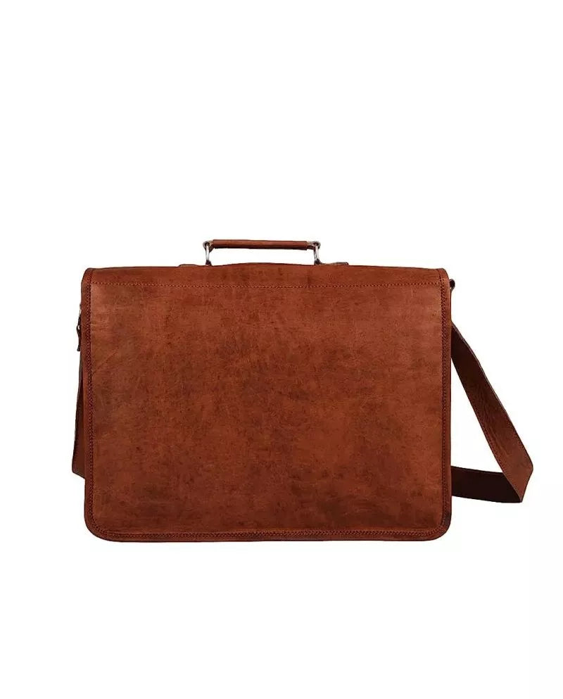 Craftshades Vintage Expandable Leather Laptop Bag
