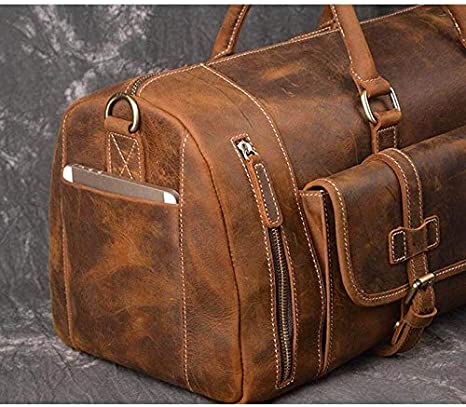 Craftshades Vintage Leather men's Travel Duffle luggage Bag