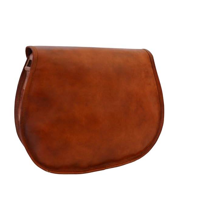 CraftShades -9*11 Inch cross body double pocket sling goat leather bag for boys &amp; girls