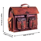 Craftshades – 4 Pockets 15″11 Vintage Shaded Handcrafted Briefcase Bag | 100% Genuine Leather