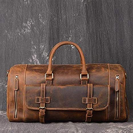 Craftshades Vintage Leather men's Travel Duffle luggage Bag