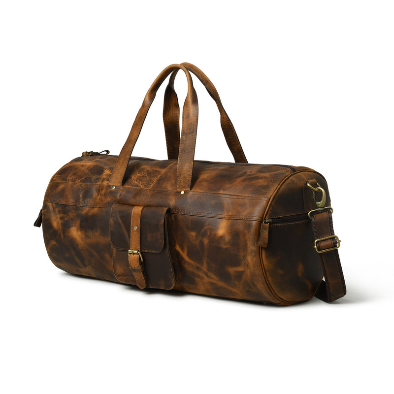 CraftShades 24 Inch buffalo leather duffle bag - Travel,Gym