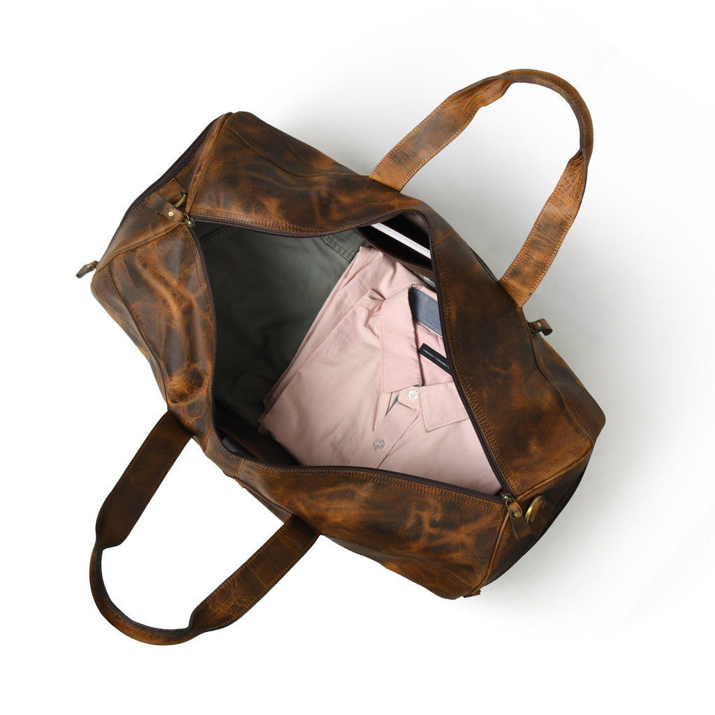 CraftShades 24 Inch buffalo leather duffle bag - Travel,Gym