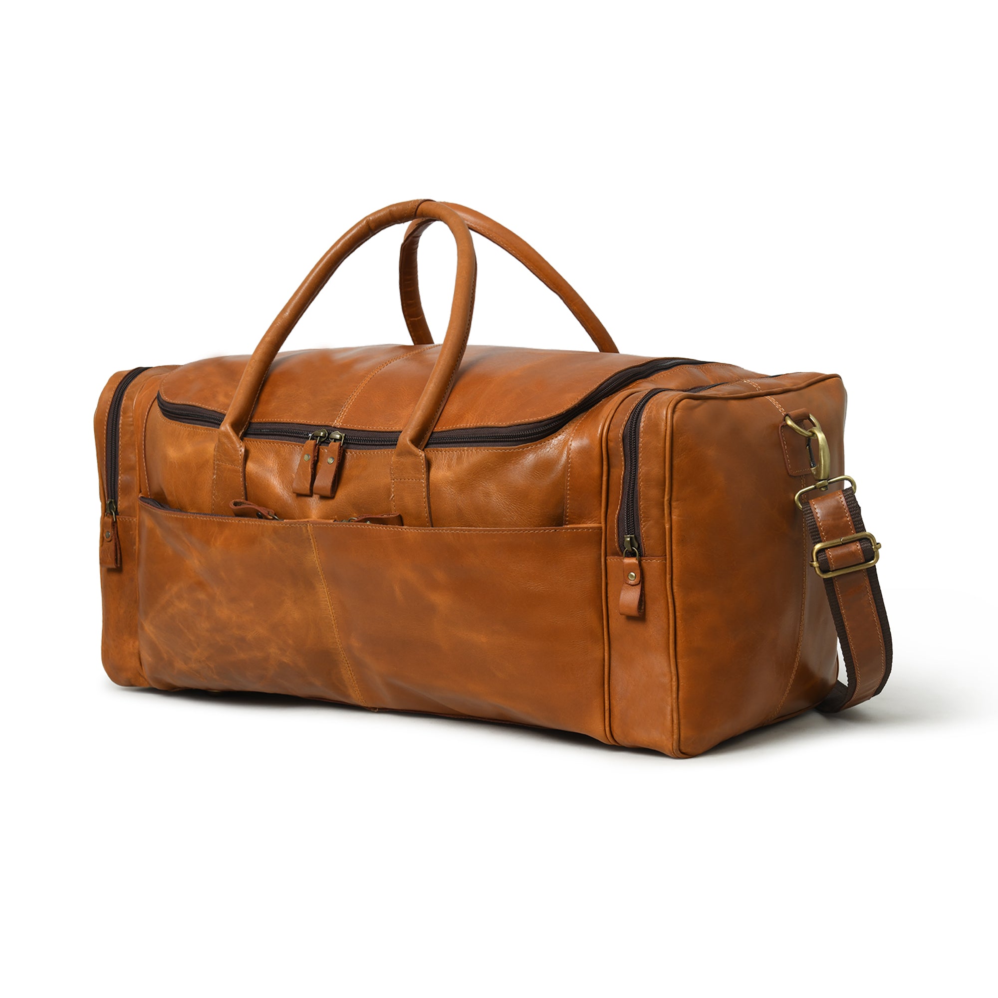CraftShades -20 inch buffalo leather duffle bag |100% Genuine Leather