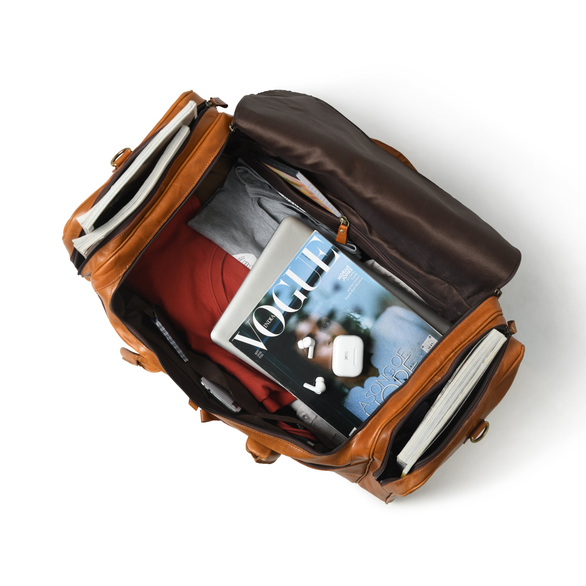 CraftShades -20 inch buffalo leather duffle bag |100% Genuine Leather