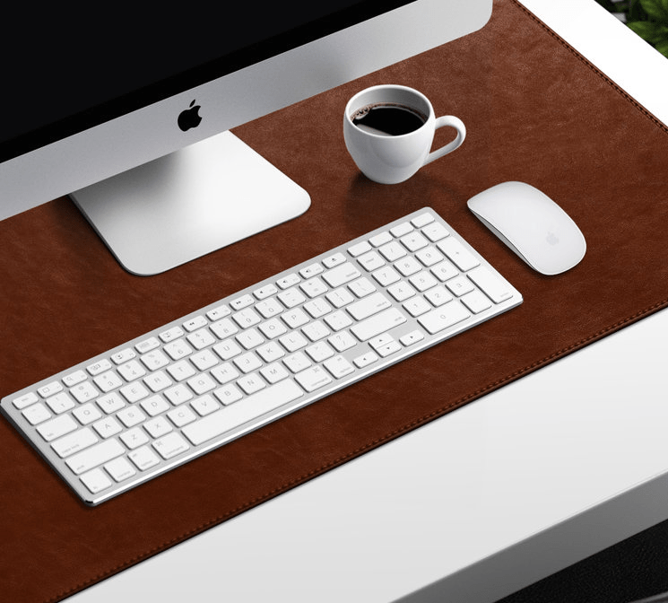 CraftShades Desk Mat for Premium Goat Leather Large Laptop mat | Extended Mouse pad and Keyboard Desk pad |  | Reversible Deskspread -
