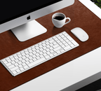 CraftShades Desk Mat for Premium Goat Leather Large Laptop mat | Extended Mouse pad and Keyboard Desk pad |  | Reversible Deskspread -