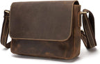 Craftshades –Thick Leather Men's Retro Travel Shoulder Bag Designer Satchel 13 Inch Laptop Bag Shoulder Bag for Men