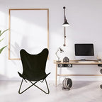 Handmade crafted black Canvas Butterfly chair