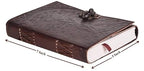 CraftShades- Handmade Leather Diary Embossed with star, journey &amp; double wolf Diary with Antique Lock for Artist Sketchbook, Scrapbook, Drawing, Writing etc .Size 5 * 7 inch (DOUBLE WOLF)