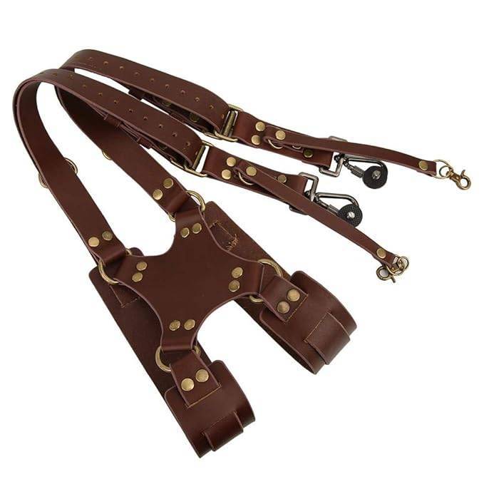 Premium Double Shoulder Leather Camera Strap