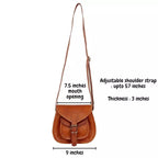 Craftshades - 9x11 Genuine Goat Leather Unisex Sling Bag