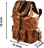 Craftshades Men's Buffalo Genuine Leather Backpacks  Bag Dopp Kit Shaving Bags And Grooming For Travel