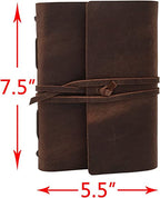 Craftshades Leather Journal Writing Notebook - Genuine Leather Bound Daily Notepad for Men &amp; Women (Copy)
