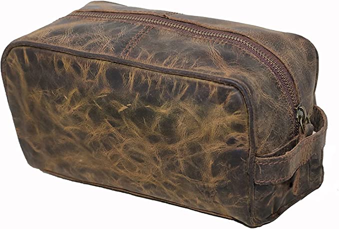 Craftshades Leather Toiletry Bag For Men Women