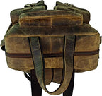 Craftshades Vintage Handmade Leather Messenger Bag for Laptop Briefcase Best Computer Satchel School Distressed Bag 18 inches (Brown)