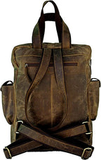 Craftshades Vintage Handmade Leather Messenger Bag for Laptop Briefcase Best Computer Satchel School Distressed Bag 18 inches (Brown)