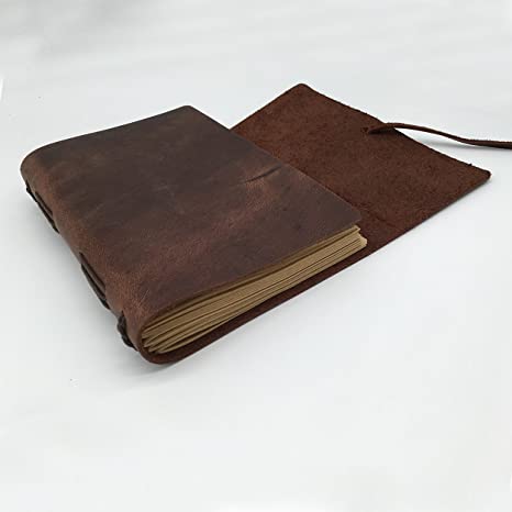Craftshades Leather Journal Writing Notebook - Genuine Leather Bound Daily Notepad for Men &amp; Women