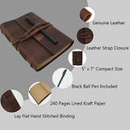 Craftshades Leather Journal Writing Notebook - Genuine Leather Bound Daily Notepad for Men &amp; Women
