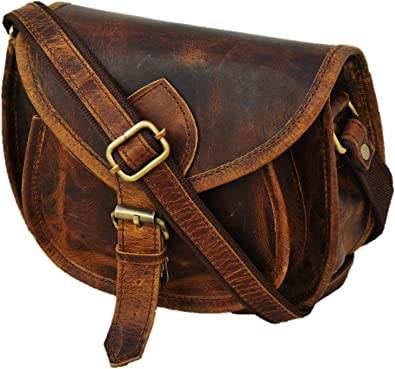 CraftShades - 7*9 inch buffalo Leather Sling Bag For Girls and Boys | 100% Genuine Leather