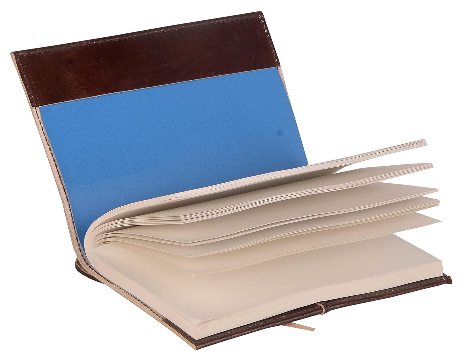 CraftShades - Refillable Leather Diary - Feather with Birds, Leaf of Tree Embossed with Quote 125 GSM Plain 200 Papers Notepad for Men and Women - Size 6 x 8.5 Inch (Leaf Embossed)