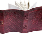Craftshades -Handmade Leather Diary Embossed with star, journey &amp; double wolf Diary with Antique Lock for Artist Sketchbook, Scrapbook, Drawing, Writing etc .Size 5 * 7 inch 
