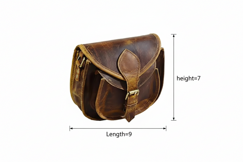 CraftShades – 7*9 inch buffalo Leather Sling Bag For Girls and Boys