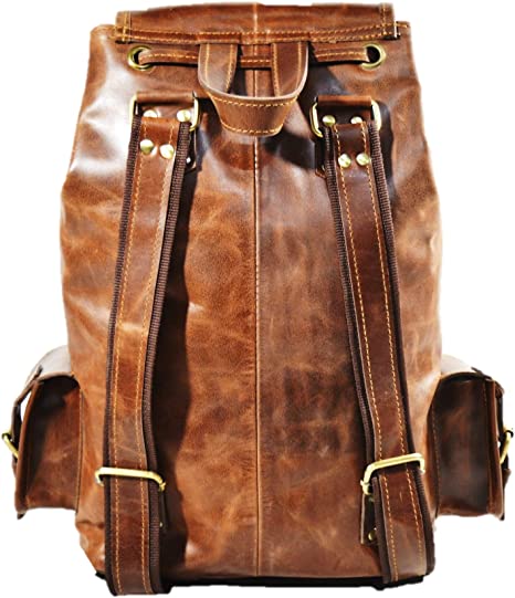 Craftshades Men's Buffalo Genuine Leather Backpacks  Bag Dopp Kit Shaving Bags And Grooming For Travel