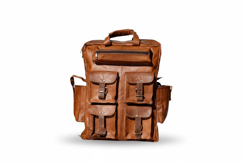 Seven Pocket Goat Leather Backpack | Unisex