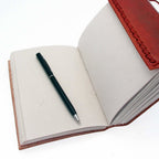 Craftshades – Plain Brown Strip Embossed Design 7″5 Handcrafted Leather Journal/Diary 200 page | 100% Genuine Leather