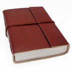 Craftshades – Plain Brown Strip Embossed Design 7″5 Handcrafted Leather Journal/Diary 200 page | 100% Genuine Leather
