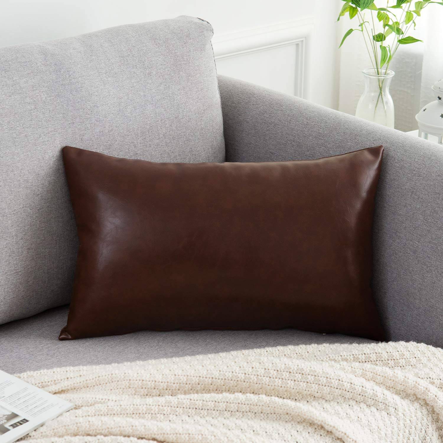 100% Leather sofa Cushion cover