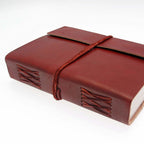 Craftshades – Plain Brown Strip Embossed Design 7″5 Handcrafted Leather Journal/Diary 200 page | 100% Genuine Leather