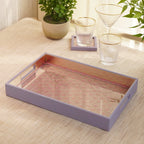 Purple &amp; Pink Dual-Toned Faux Leather Tray
