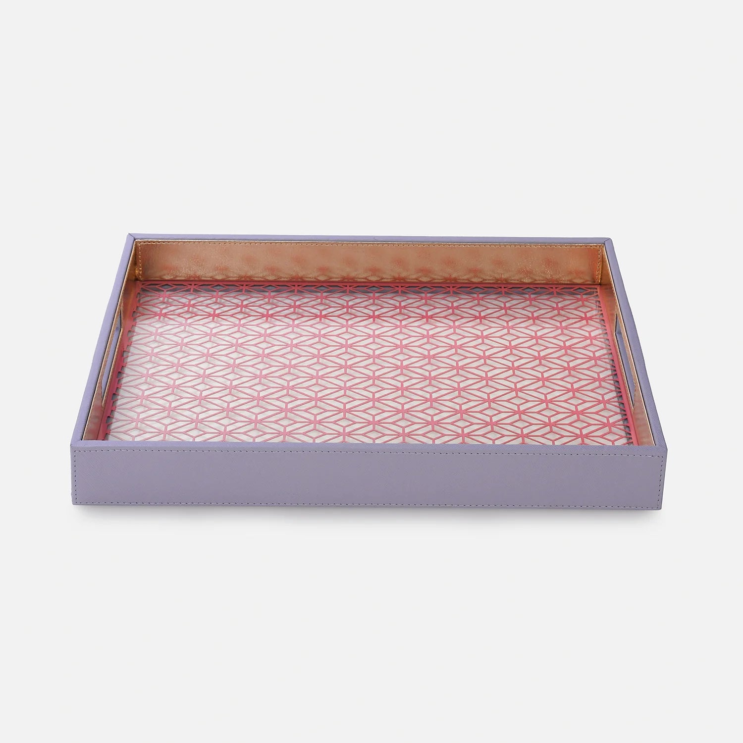 Purple &amp; Pink Dual-Toned Faux Leather Tray