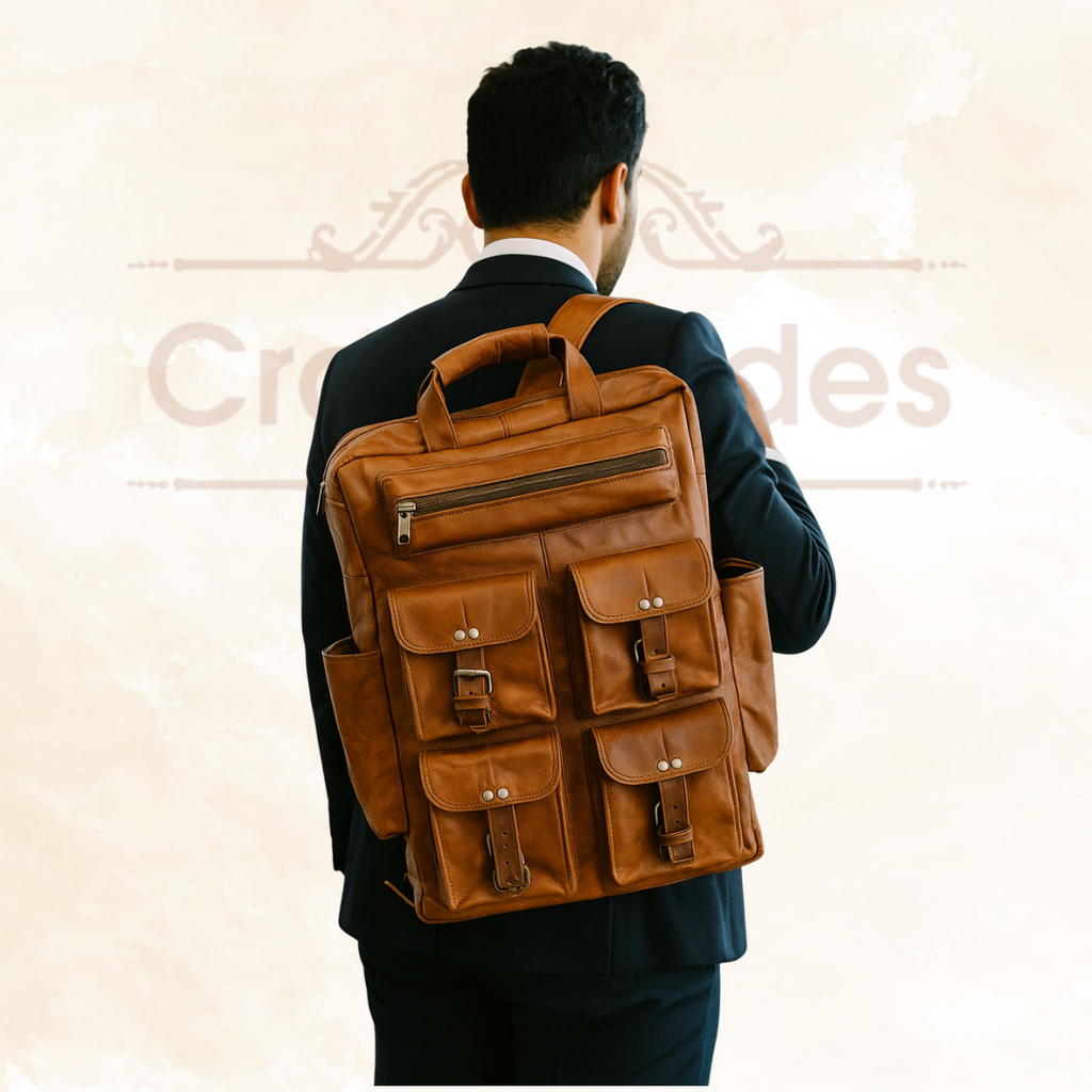 Craftshades - Seven Pocket Goat Leather Backpack | Unisex