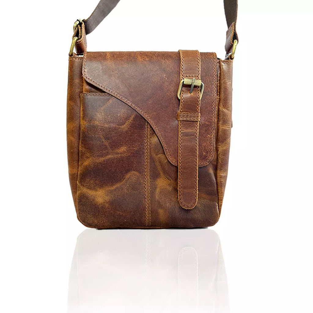 Craftshades Genuine Buffalo Leather Crossbody (Light Brown)
