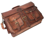 Craftshades Double Pocket Goat Leather Office Bag