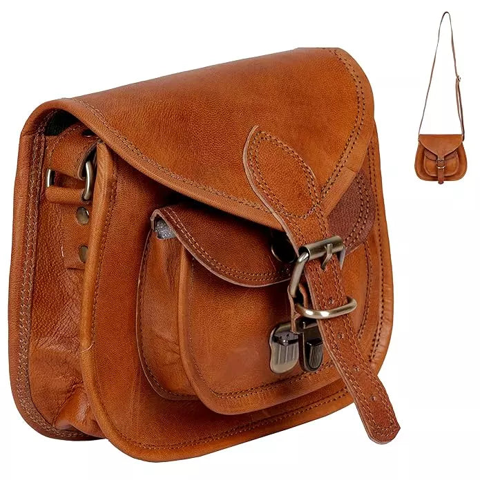 Craftshades - 9x11 Genuine Goat Leather Unisex Sling Bag