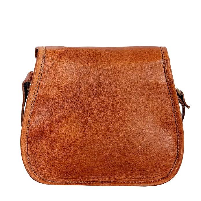 Craftshades - 7*9 Inches Crossbody Handcrafted Small Goat Leather Unisex Sling Bag| 100% Genuine Leather