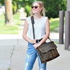 CraftShades 16 Inch Buffalo Leather Briefcase Laptop Messenger Bag Office Briefcase College Bag for Men and Women