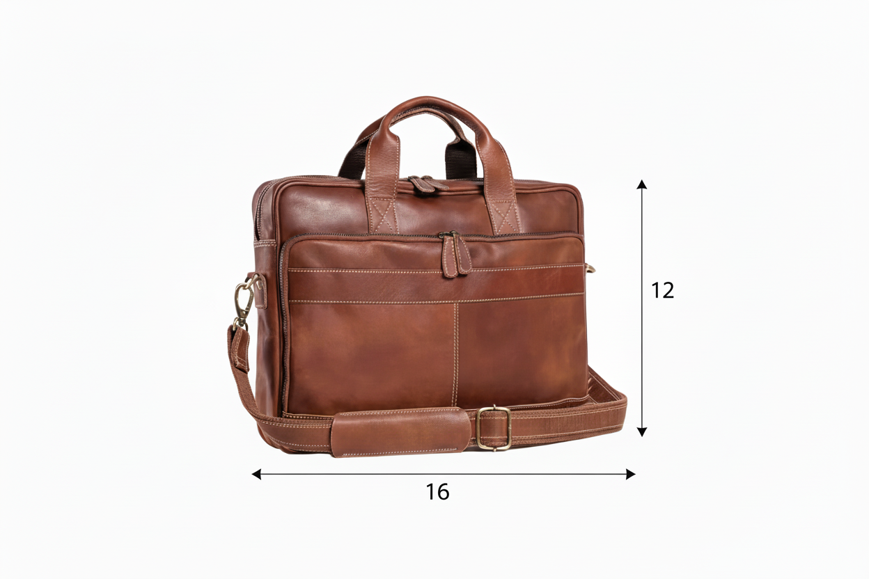 Craftshades Buffalo Leather Satchel Laptop Bag