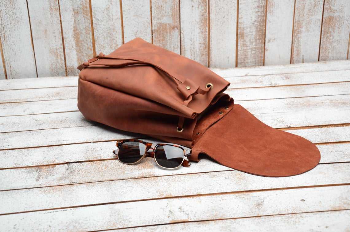 Craftshades - Buy Genuine Leather Handmade Premium Leather Custom Girls Fashion Women Bag Outdoor Used Backpack Brown Leather College Backpack