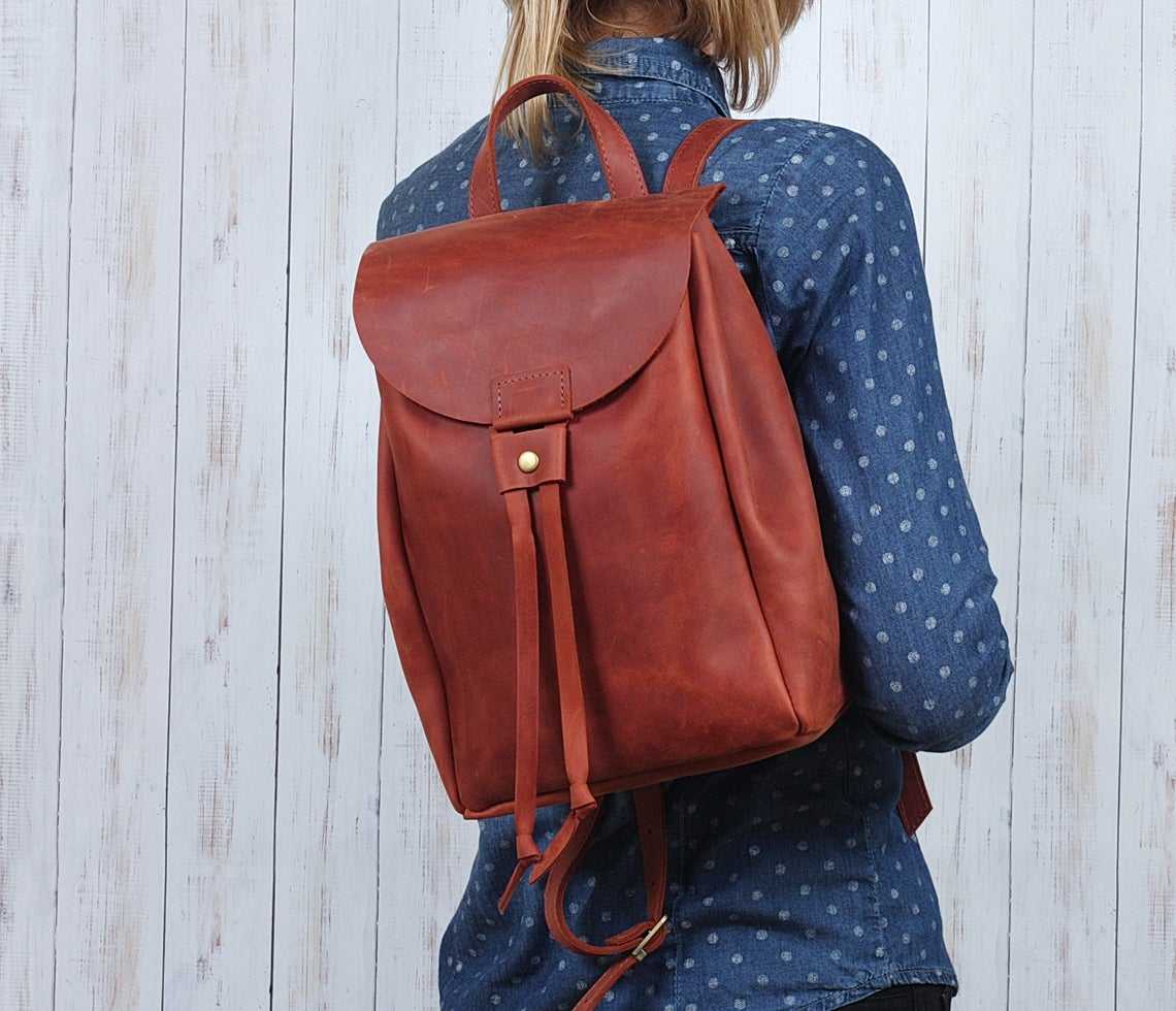 Craftshades - Buy Genuine Leather Handmade Premium Leather Custom Girls Fashion Women Bag Outdoor Used Backpack Brown Leather College Backpack