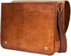 Craftshades – 15 Inch  Handcrafted Goat Leather Laptop Bag | 100% Genuine Leather
