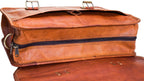 Craftshades Double Strip Handcrafted Goat Leather Messenger Bag – Brown