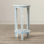 Bone Inlay End Table
